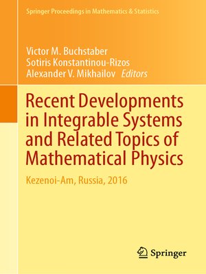 cover image of Recent Developments in Integrable Systems and Related Topics of Mathematical Physics